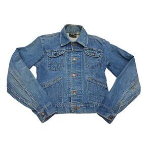 Vintage Wrangler Women's Blue Jean Jacket, Size 32 Made in USA